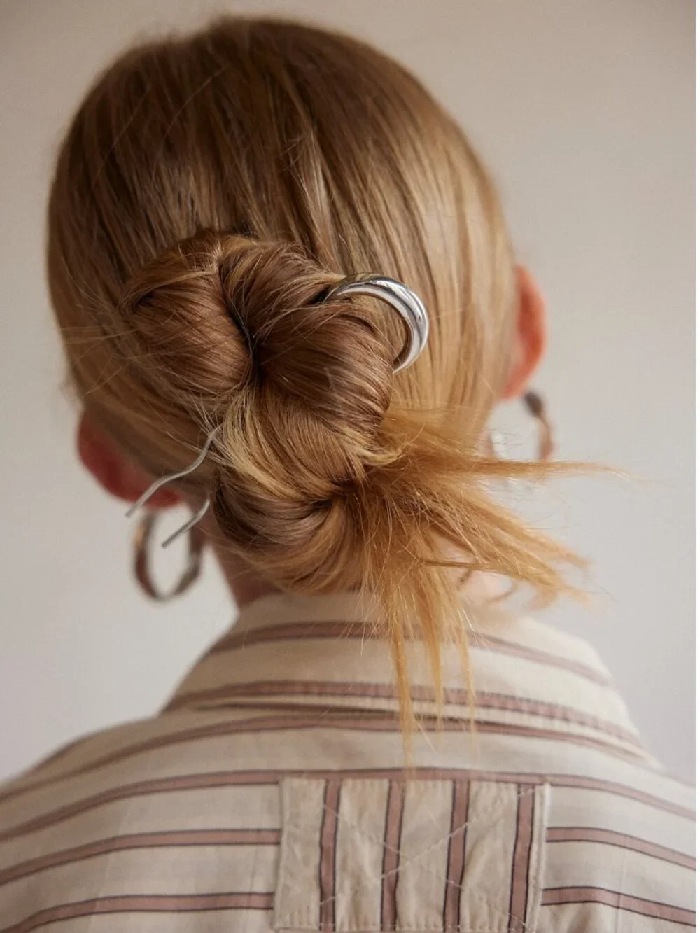 NWT Free People Careless Whisper Hair Pin in Silver Dome